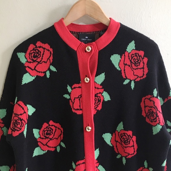 Lazy Oaf Everything Is Roses Cardigan - Picture 6 of 9